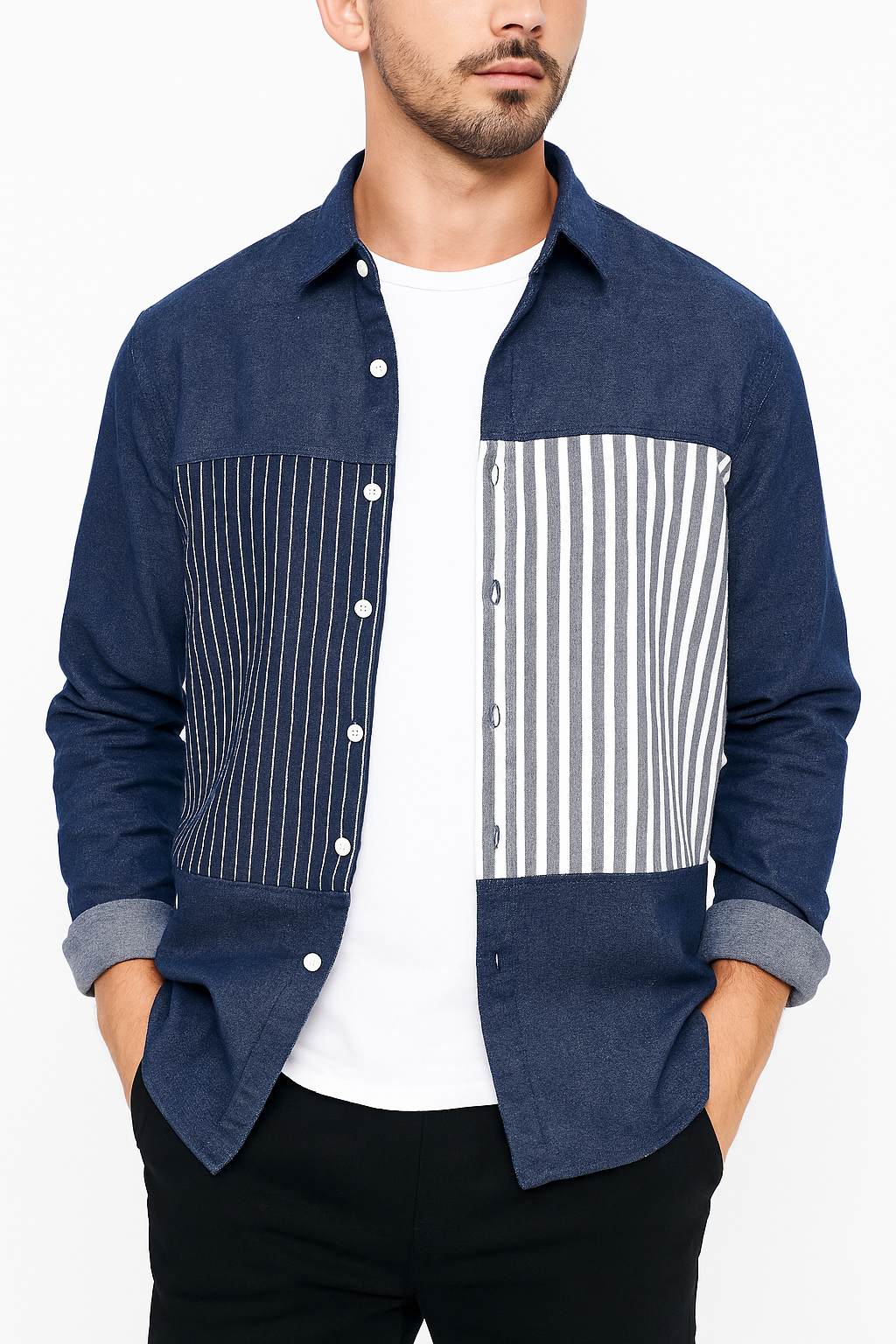 Men's premium shirt in dark blue