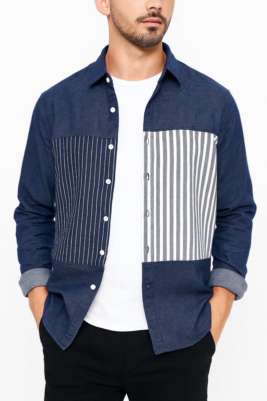 Men's premium shirt in dark blue