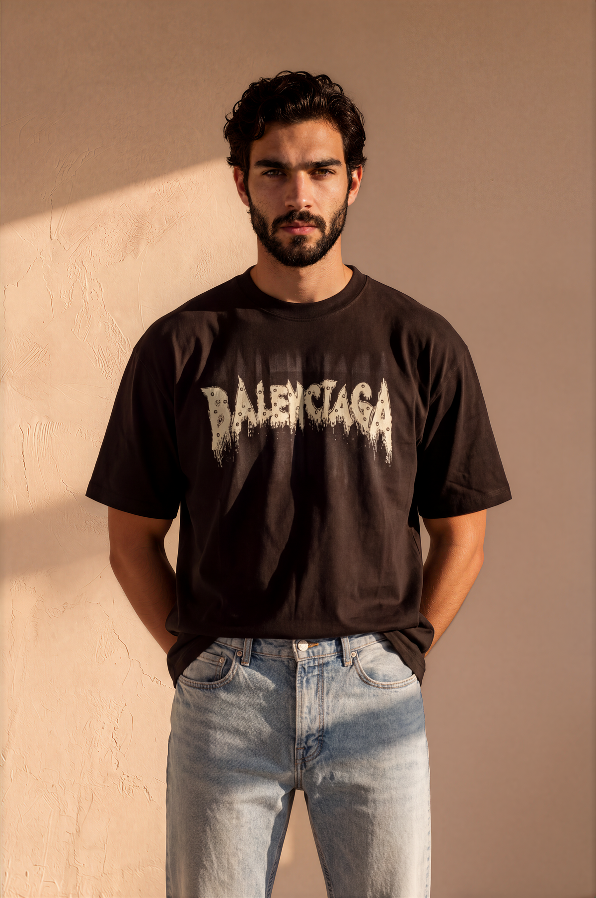 Black Graphic Oversized T-Shirt