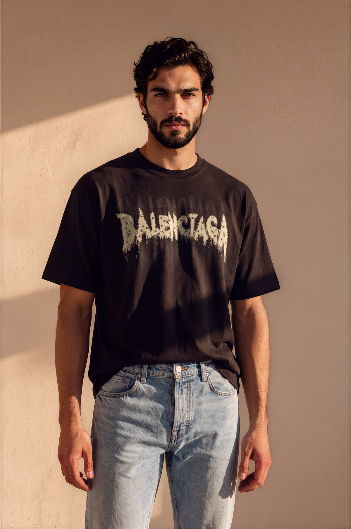 Black Graphic Oversized T-Shirt