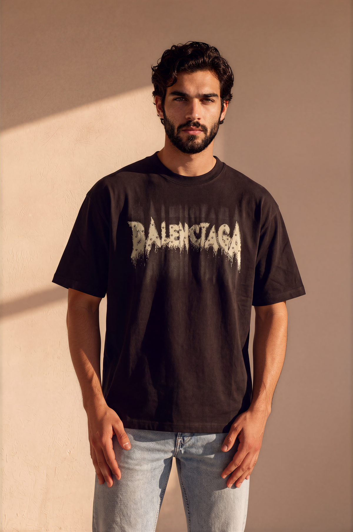 Black Graphic Oversized T-Shirt