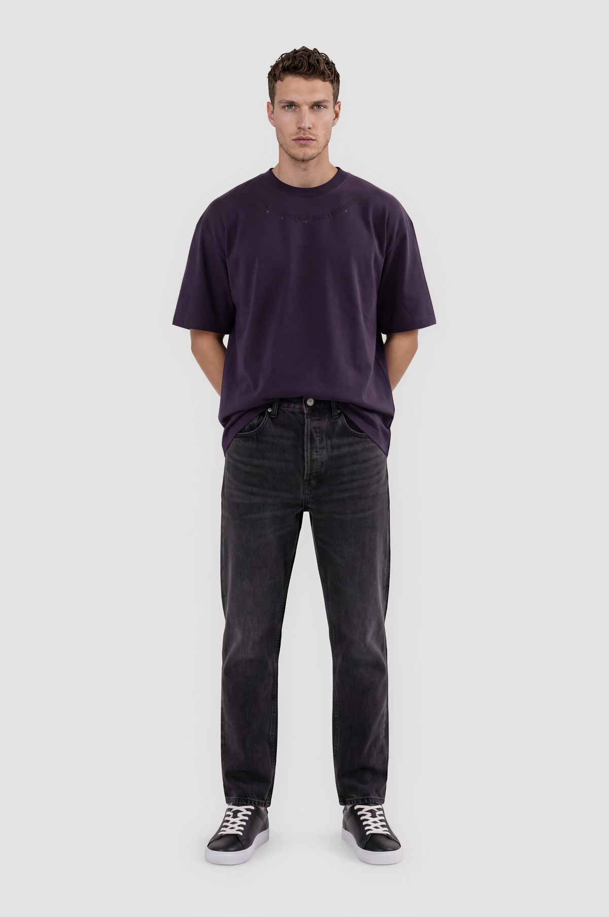 Deep Purple Oversized Crew Neck T-Shirt