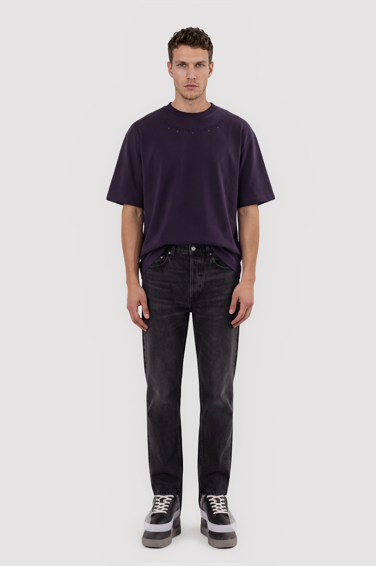 Deep Purple Oversized Crew Neck T-Shirt